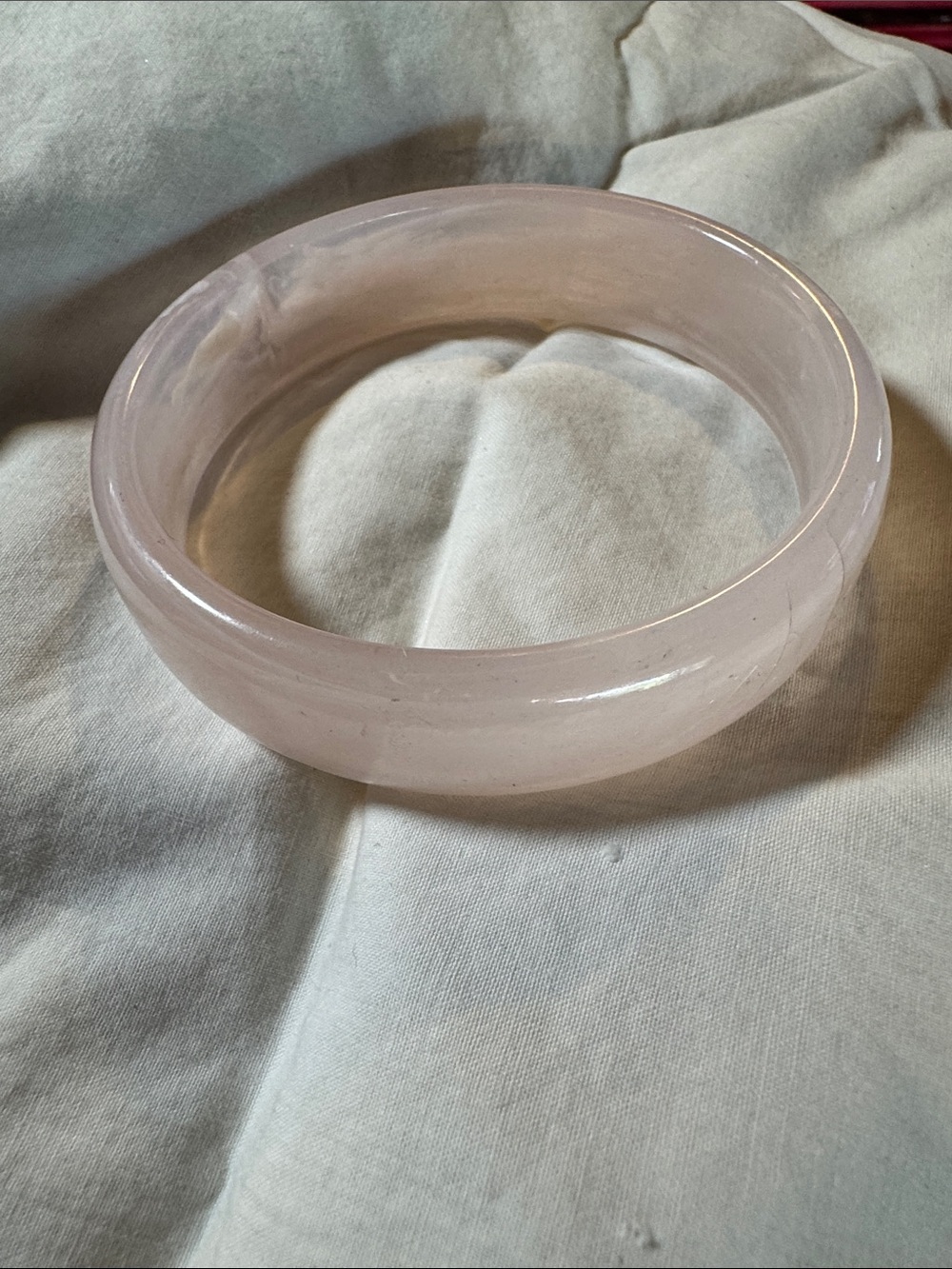 Rose Resin Pink Bangle Bracelet